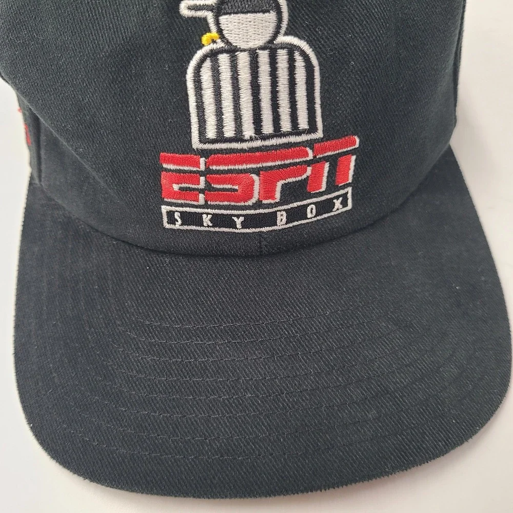 Vintage ESPN Skybox‎ Hat Strapback (Fits Small) Black Disney Cruise Line Cotton